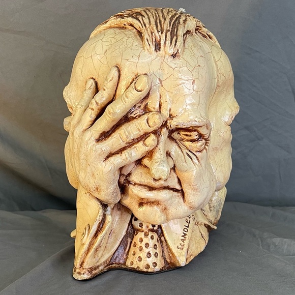 1973 Many Faces Of Richard Nixon See No Evil Hear No Evil Speak No Evil Candle - Picture 1 of 10